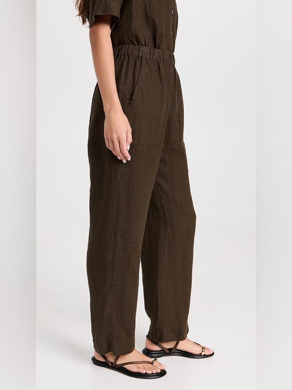 AYR Linen Pool Boy Top with The Tourist Linen Pants | Size S - Picture 3 of 10